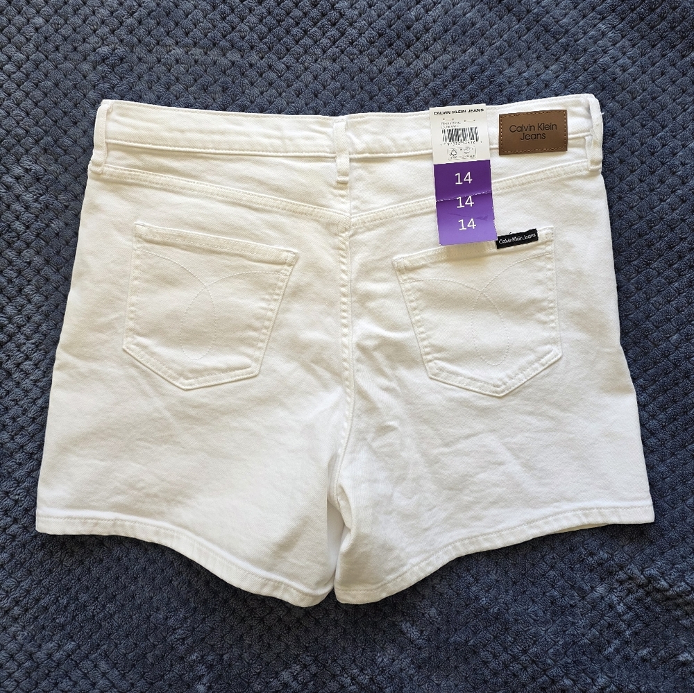 Calvin Klein White Jean Shorts Women - Picture 3 of 8
